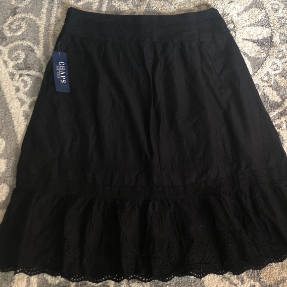 Chaps Dresses & Skirts - CHAPS Safari Black Knee Length Skirt